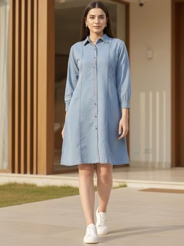 Image of ADDYVERO Women Balloon Sleeve Viscose Rayon Fit & Flare Printed Dress Detailing Above Knee /Mini