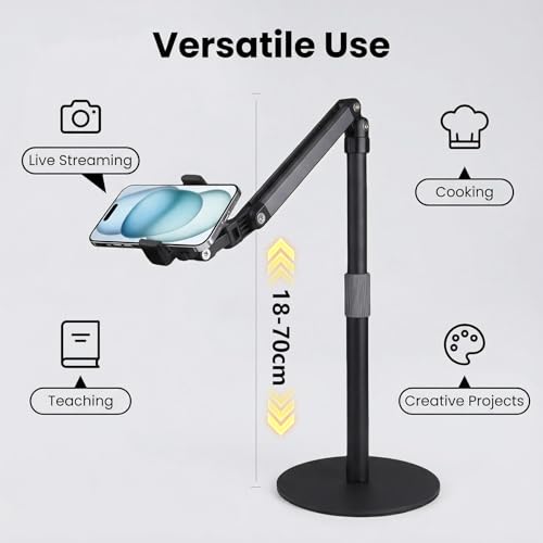 Support smartphone de table rotatif 360 avec base robuste lestée - 2