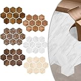 10pcs Pegatinas Hexagonales Pared PVC Imitación Madera Grano Impermeable y...