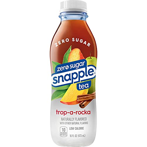 Snapple Zero Sugar Bundle All Natural Iced Tea Gluten Free 100% Recycled Plastic Bottle 24 Pack 4 Each Flavor, 16.0 Fl Oz #TOP1