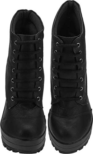 Coturno Lumiss Salto Alto Original CA (37, Sintetico preto)