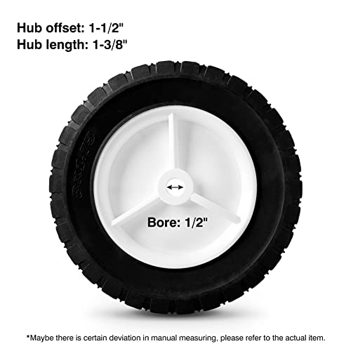 8 Inch Wheels Replaces For Oregon 72-108, 2 Pack Universal Wheels Tires Compatible With Craftsman/Ayp/Mtd Lawnmower, Radio Flyer Wagon, Bbq Grill, Hand Truck, And Lawn Sprayer #TOP2
