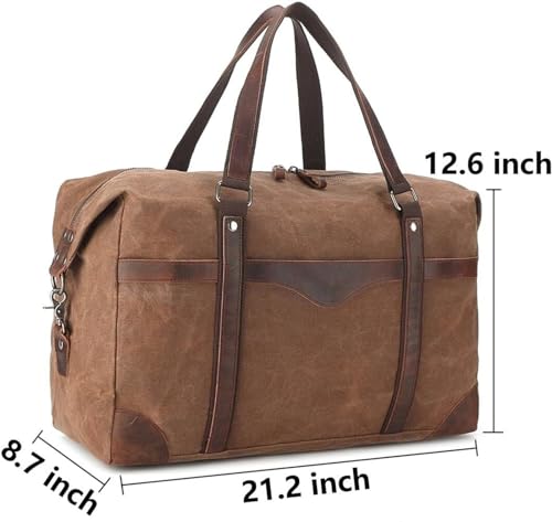 Convertible Suit Travel Bag 21in Large Capacity Travel Messenger Bag Waterproof Canvas Duffel Weekender Bag For Men hanging garment duffel bag (Color : A, Size : 54 * 22 * 32cm)2