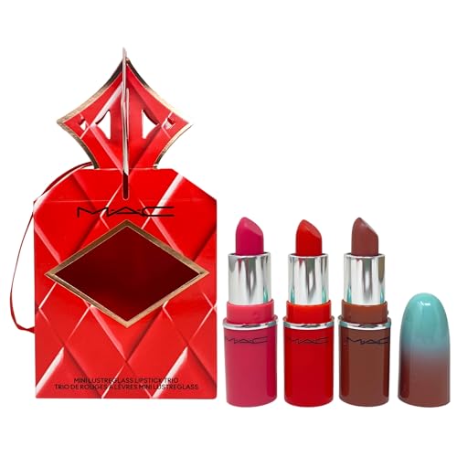 MAC MAC Cosmetics Holiday Exclusive Wildest Gleams Mini Lustreglass Lipstick Trio: Brights - Posh Pit No Photos and TNTeaser