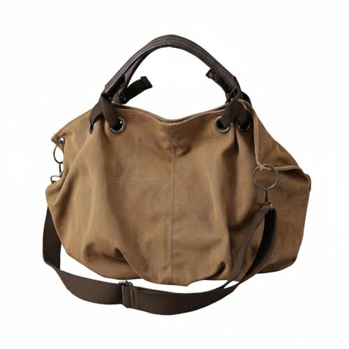 Sac bandoulière grand sac porté épaule en toile zippé doté de compartiments intérieurs