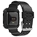 MOTEEV Compatible for Fitbit Versa & Versa Lite Bands and Case, [Rugged Pro] Resilient Protective Case with Replacement Wristband Strap for Fitbit Versa (Black +Black)