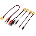 Produktbild XT60 Stecker Eine Buchse auf 2 männlich Deans Stecker Wire Adapter-Kabel-Konverter Multi Ladestecker Kabel für RC Quadcopter (Farbe: black & red)