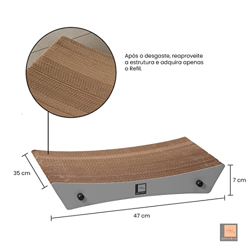 Gatomoderno Arranhador para Gatos de Papelão Kraft, Cama para Gatos, Brinquedo para Gatos, Modelo Br