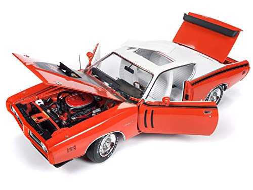 1971 Dodge Charger R/T with Sunroof Orange and White Top (MCACN) Limited Edition to 1002 Pieces Worldwide 1/18 Diecast Model Car by Autoworld AMM1148