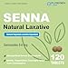 Puregen Labs Senna 8.6 mg Tablets (120 Count) – Natural Sennosides Vegetable Laxative for Constipation, Bloating, Gas, Irregularity Relief
