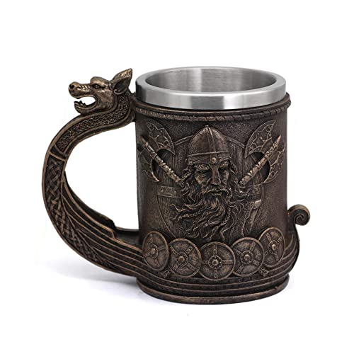 Wikinger Krug 600 Ml Bier Harz Edelstahl Tasse Viking Axt Becher BierkrugBierkrüge Cover