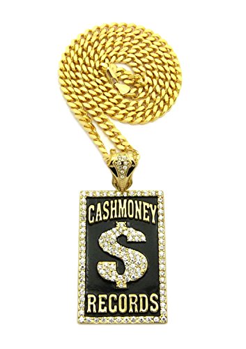 ICED OUT CASH MONEY RECORDS PENDANT & 24
