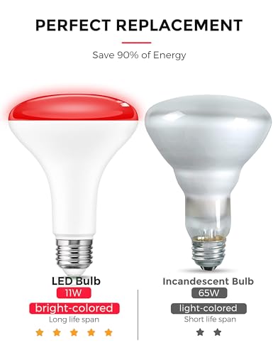 Image of L LOHAS LED Christmas Flood Light Bulbs, 11Watt Colored Can Light Bulbs E26