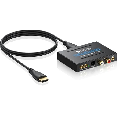 ESYNiC Convertidor HDMI a HDMI Audio SPDIF Óptico RCA Toslink Adaptador Splitter de Video HDMI   DAC HD Digital a Audio Estéreo Estractor para Apple TV Blu Ray DVD Player Xbox One SKY HD box PS3 PS4