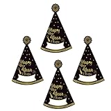 Fcnjsao 4 sombreros festivos de celebración de Año Nuevo 2026, incluye correa ajustable, perfecto para fiestas y reuniones, sombrero para niños