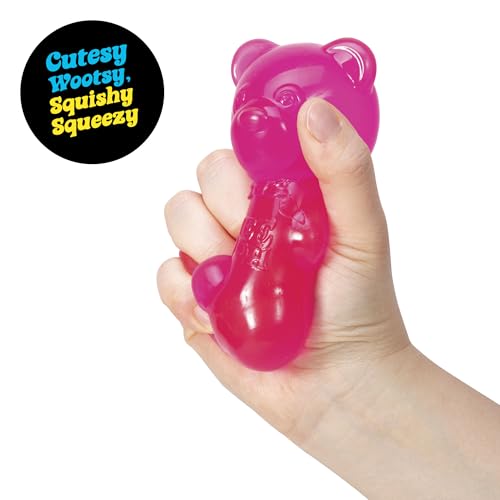 Schylling Nee Doh Gummy Bear 3.5" Tall Pink Squeeze Toy