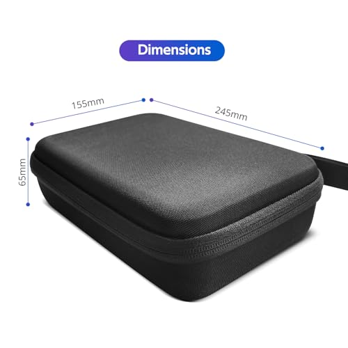 Image of abxylute Portable Nylon Carrying Bag S9 Gaming Phone Controller, with Mesh Pocket, Dual Zippers, Securing Band and Wrist Strap (Black)