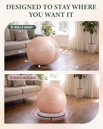 Image of Trideer Exercise Ball Chair - Yoga Ball Chair for Office, Pregnancy & Home