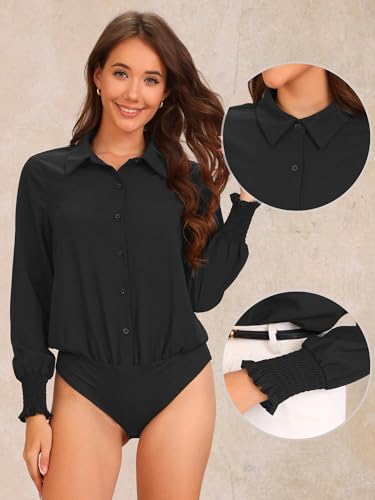Maillot de manga larga para mujer con cuello elegante de negocios 2
