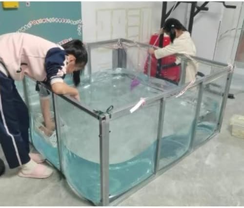 Transparent Fish Pond for Garden - 150x100x71CM Above Ground Swimming Pool, Customizable Temporary Water Tank for Fish Breeding & Aquatic Life, Durable Clear Design