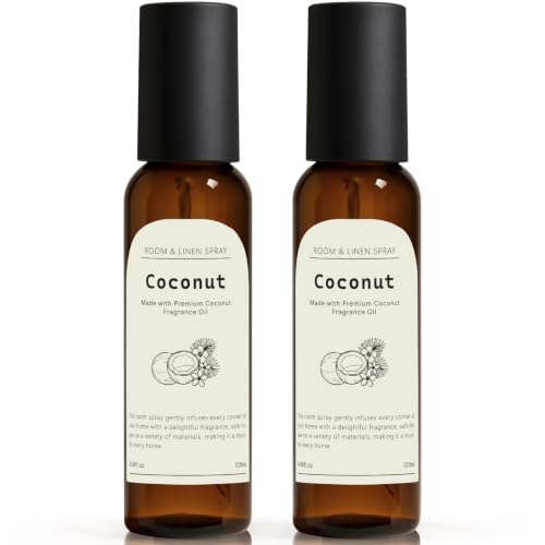 Image of Fragrance Room Spray, Coconut Scent, Air Fresheners for Home | with Notes of Tropical Fruits, Long Lasting Room Air Freshener & Odor Eliminator for Home, Bathroom, Bedding, 2 x 4.06 oz