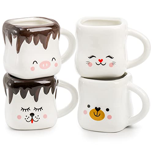Okllen Marshmallow Ceramic Mug Set