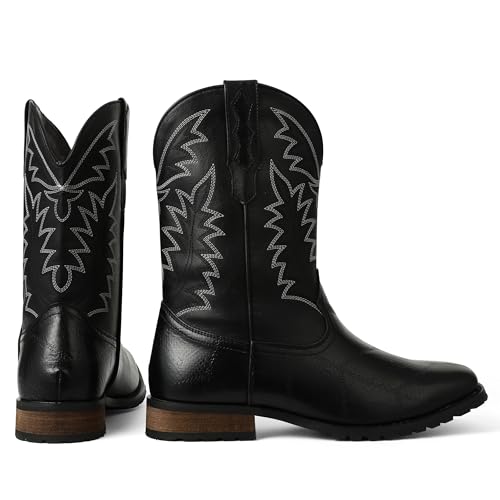Image of SaraIris Mens Brown Cowboy Western Working Round Toe Pull On Cowgirl Boots