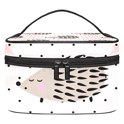 Trousse de maquillage hérisson pour voyage et toilette femmes