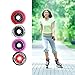 JCXYL EV 8 Pack Inline Skate Wheels 92A Outdoor Indoor Roller Hockey Skates Replacement Wheels 72mm 76mm 80mm Dia,Red,76mm