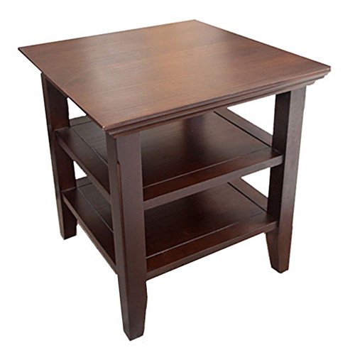 SIMPLIHOME Bedford SOLID WOOD Universal TV Media Stand, 53.9 inch Wide, Living Room Entertainment Center, Storage Cabinet with Glass Doors, for Flat Screen TVs up to 60 inches in Dark Tobacco Brown