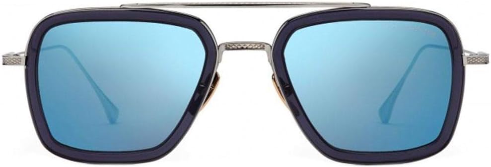 Dita Flight.006 7806 A-SMK-PLD-52 Smoke Grey Cystal - Black Palladium Plastic Square Sunglasses Grey Blue Mirror AR Lens - Image 2