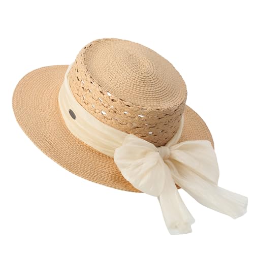 Sombrero de paja con ala ancha ajustable ACUSHLA miniatura 1