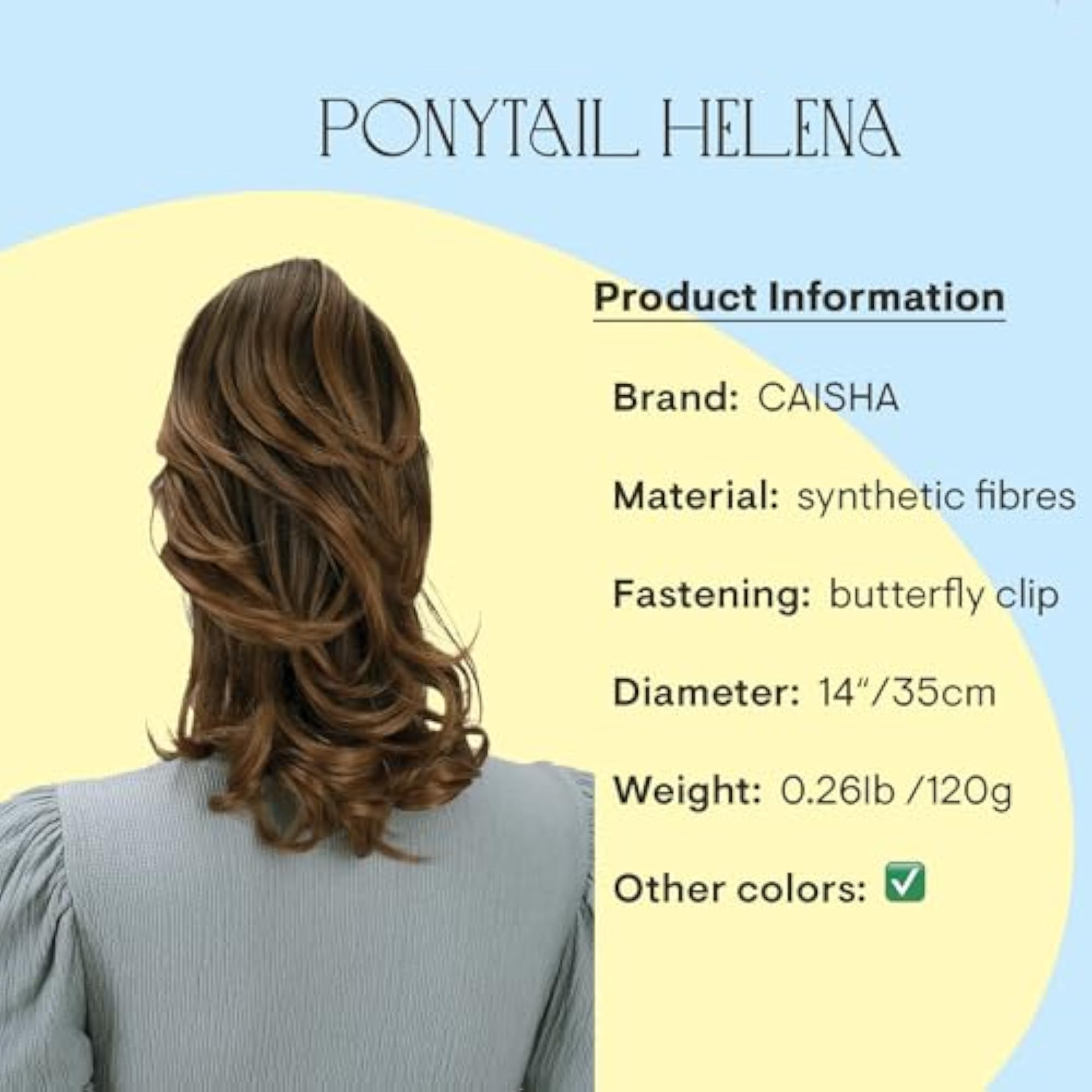 PrettyShop 14" Wavy Hair Piece Ponytail Extension