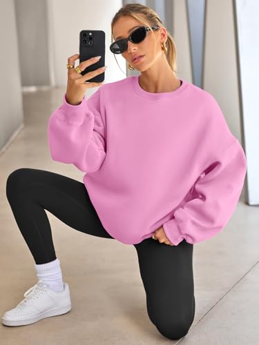Image of EFAN Womens Oversized Sweatshirt Crewneck Sweater Casual Fall Outfits 2026 | Fleece Lined Stretchy Hoodies Basic Comfort Clothes Loose Maternity Workout Gym Lounge Wear Winter Airport Fashion