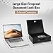 Fireproof Document Box, Fire Resistant Safe Box with Key Lock for Home, Portable Fireproof Lock Box for Personal Items, Passport, Cash, Tablet, X Large 13.2