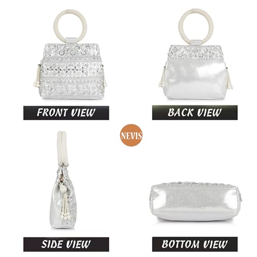 Image of Nevis Stylish Embroidery Unique Design Traditional Wedding Party Handheld Potli Bag For Women