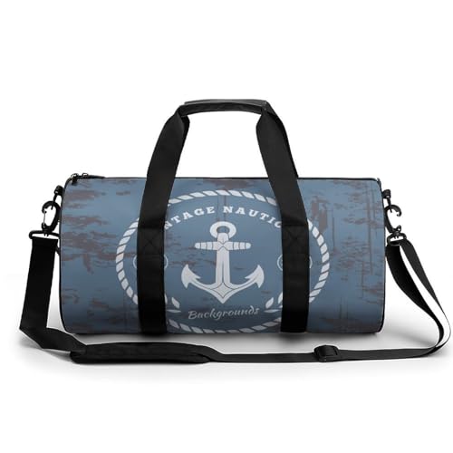 Sac de sport gym et voyage Voile Bleue duffel de 45x23x23cm