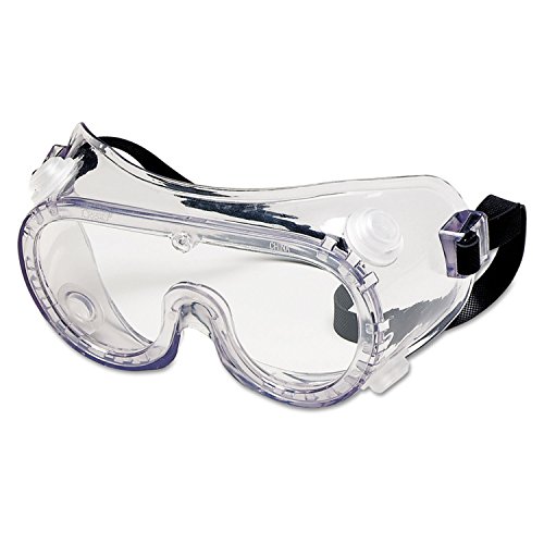 Crews 2230R Chemical Splash Goggle w/ Indirect Ventilation and Adjustable Strap, Clear
