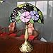FUMAT Tiffany Table Lamp Hand-Made Grape Rose Stained Glass Table Lamps Bedside Nightstand Lamp for Bedroom, Living Room, Home Office Desk Lamp,Home Deco Art,W/LED E26 Bulb,12X12X18Inch