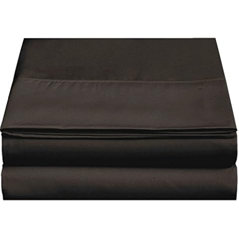 4U'LIFE Single Flat Bed Sheet, Ultra Soft & Comfortable Double Burshed Micrifiber(Dark Brown,Twin) Cover