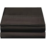 4U'LIFE Single Flat Bed Sheet, Ultra Soft & Comfortable Double Burshed Micrifiber(Dark Brown,King)