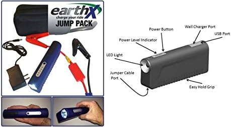 EarthX Jump Pack LiFePo4 Starter  - Cars Boats Motorcycles ATV UTV