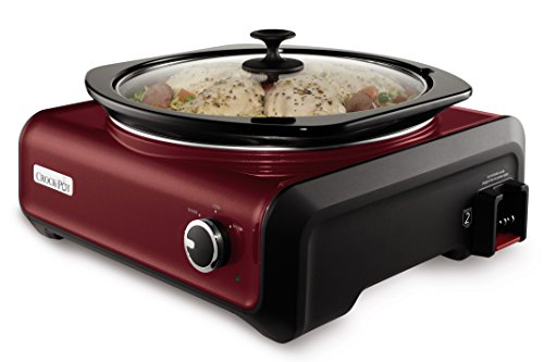 Crock-Pot SCCPMD5-R Hook Up Oval Connectable Entertaining Slow Cooker System, 5-Quart, Red