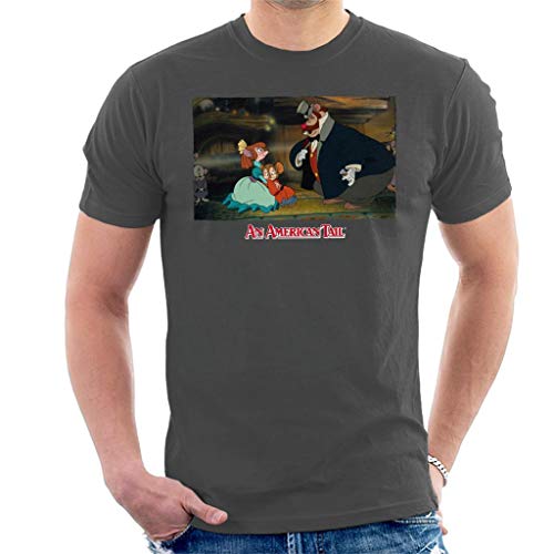 T-shirt American Tail Bridget Fievel et Honest John pour homme en coton retro
