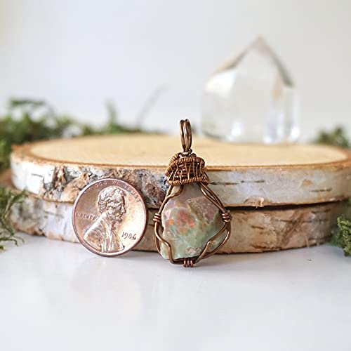 Designs By Nature Gems Handmade Women’s Fire Opal Necklace 24 Inch Chain Antique Bronze, October Birthstone #TOP6