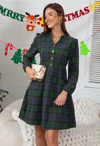 Image of Jayscreate Women's 2025 A-line Suede Dress Pocket Mini V Neck Elegant Long Sleeve Spring Fall Winter Short Dress