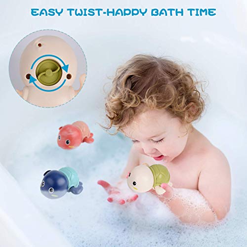 Baby Swimming Turtle Bath Toys, Water Table Toys With Fishing Net And Rod, Cute Toy Turtles Baby Swimming Toys For Water Table And Pool, Mold Free Bath Toys For Toddlers Boys Girls 1 2 3 4 5 #TOP2