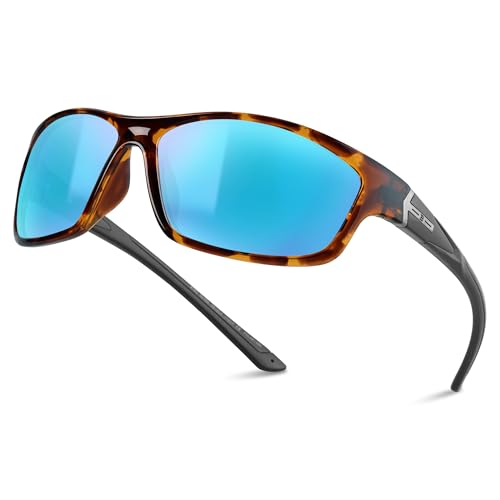 Image of BNUS Polarized Corning Glass Lens Sunglasses for Men Fishing & Driving | Durable scratch-resistant lenses, matte no-paint frame, wrap-around, great for running, cycling & all-day wear