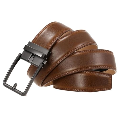 Unique Mens Genuine Leather Belt Automatic Buckle Fashion Accessories4