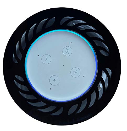 Suporte Splin Redondo De Teto Embutir para Echo Dot 3 modelo Futurista 2021 em Acrílico (preto)